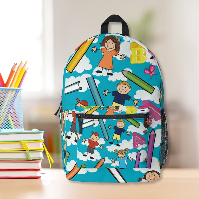 Sac À Dos Imprimé Les enfants de l'école ABC - Nuages  (Créateur téléchargé)