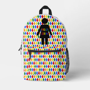 Sac À Dos Imprimé Lesbienne LGBTQ Silhouette et Rainbow Ladies