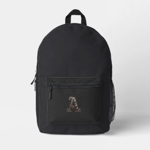 Sac À Dos Imprimé Lettre A en bronze orné avec des cloches