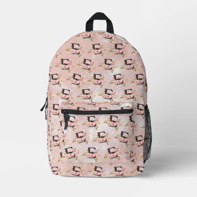 Sac À Dos Imprimé Lettre E (Recto)