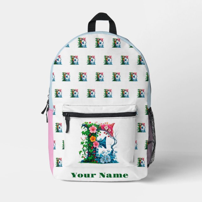 Sac À Dos Imprimé Lettre E personnalisée (Recto)
