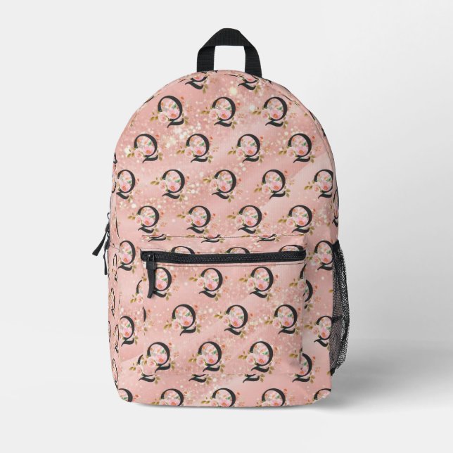 Sac À Dos Imprimé Lettre Q (Recto)