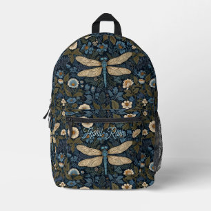 Sac À Dos Imprimé Libellule bleue vintage