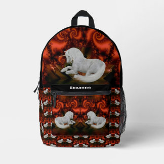 Sac À Dos Imprimé Licorne jolie cheval personnalisée