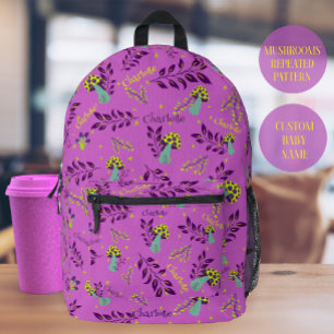 Sac À Dos Imprimé Lilac Lavander Personnalisé Nom Du Bébé Trippy Cha