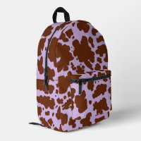 Lilac Purple moderne et peau Brown de vache Imprim