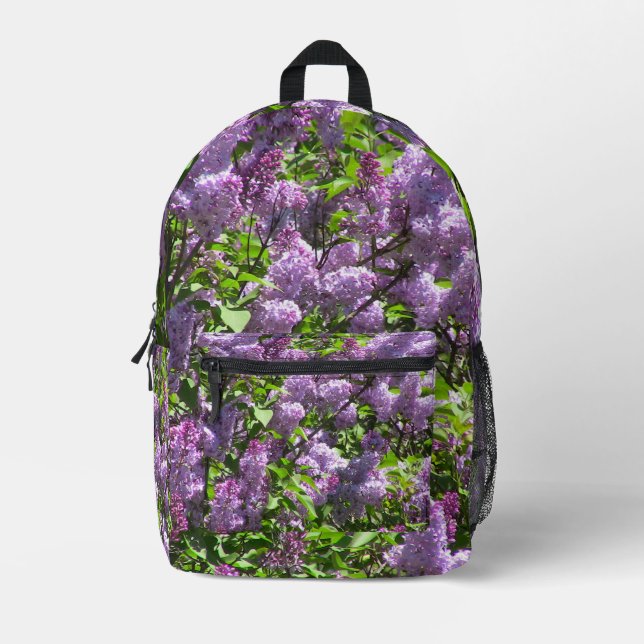 Sac À Dos Imprimé Lilas (Recto)