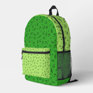 SAC À DOS IMPRIMÉ LIME & KELLY GREEN AVEC DE PETITES NOIRES NOIRES