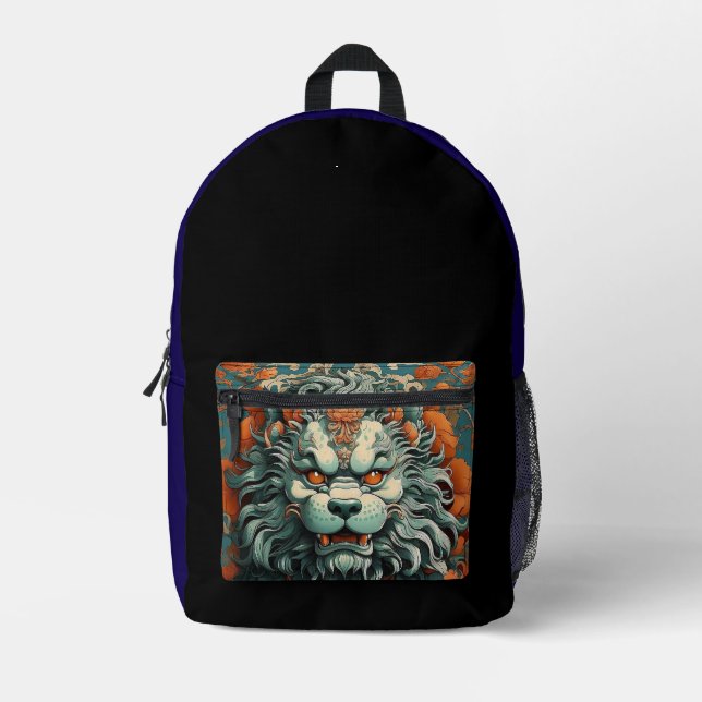Sac À Dos Imprimé Lion de sagesse de la grippe (Recto)