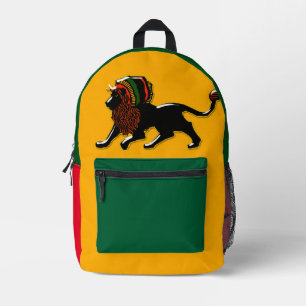 Sac À Dos Imprimé Lion noir Rasta