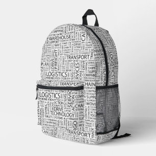 Sac À Dos Imprimé LOGISTIQUE motif avec mots
