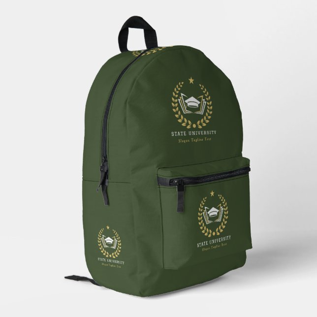 Sac À Dos Imprimé Logo de l'université personnalisée Arrière - plan  (Coin arrière gauche)