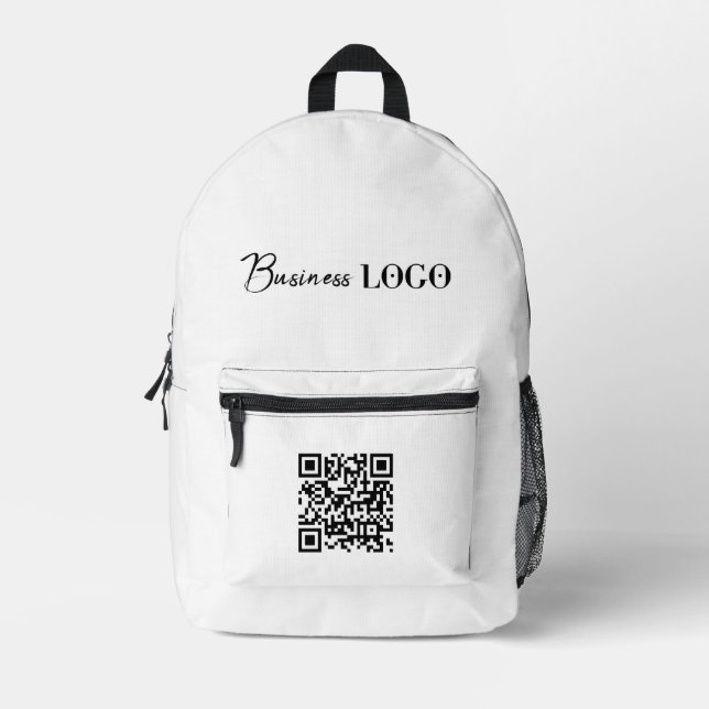 Sac À Dos Imprimé Logo d'entreprise Code QR promotionnel de la socié (Recto)