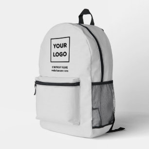 Sac À Dos Imprimé Logo d'entreprise personnalisé et gris clair de ma