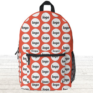 Sac À Dos Imprimé Logo Motif Promotion Entreprise Orange