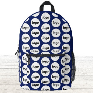 Sac À Dos Imprimé Logo Motif Promotions Business Marine Bleu