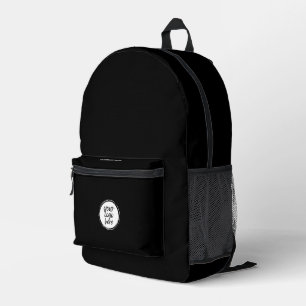 Sac À Dos Imprimé Logo noir et blanc Nom de l'entreprise personnalis
