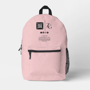 Sac À Dos Imprimé Logo personnalisé   Arrière - plan rose commercial