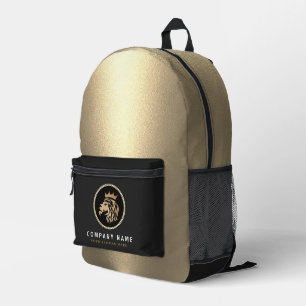 Sac À Dos Imprimé Logo Professionnel Élégant Gold Lion