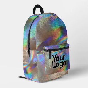 Sac À Dos Imprimé Logo Silver Rainbow Holograph Glam Professional