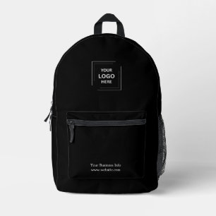 Sac À Dos Imprimé Logo sur mesure noir moderne élégant tendance pour