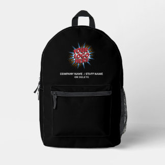 Sac À Dos Imprimé Logo & Téléchargement de nom Noir