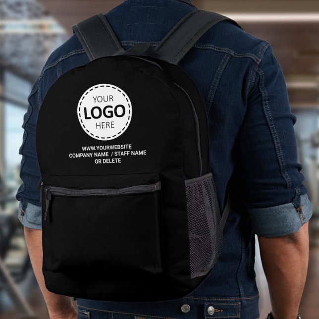 Sac À Dos Imprimé Logo & URL Web / Téléchargement de texte Promotion (Créateur téléchargé)