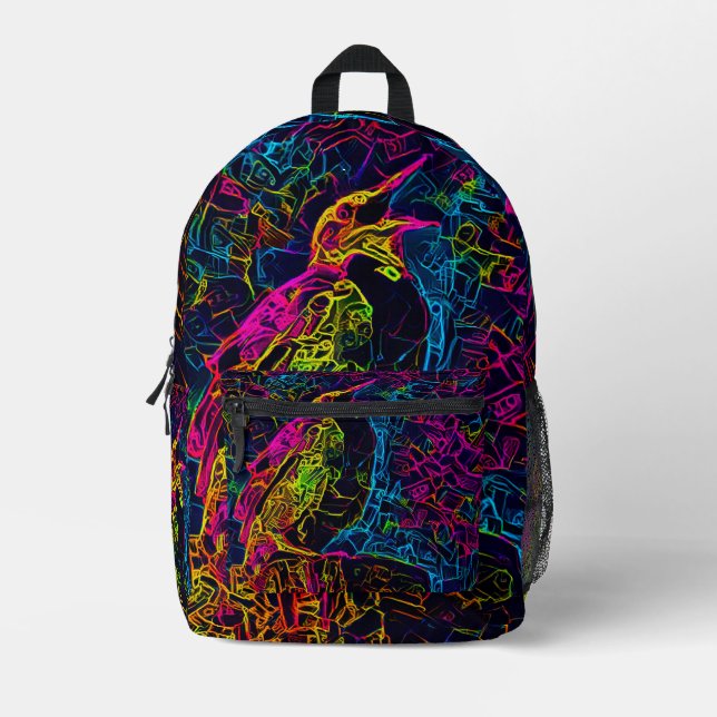 Sac À Dos Imprimé L'oiseau solitaire 3 (Recto)