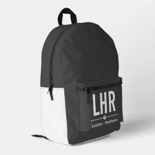Sac À Dos Imprimé London Heathrow LHR Airport Code - Aviation