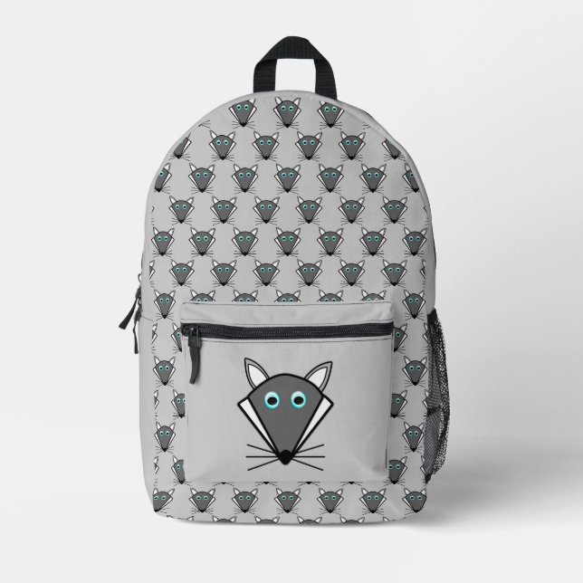 Sac À Dos Imprimé Loup d'Halloween mignon (Recto)