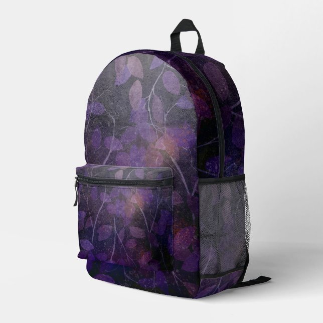 Sac À Dos Imprimé Luminosité de la feuille pourpre (Coin arrière droit)