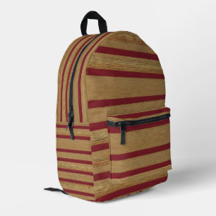 Sac À Dos Imprimé Luxe Linge Moderne Burgundy Gold Collection
