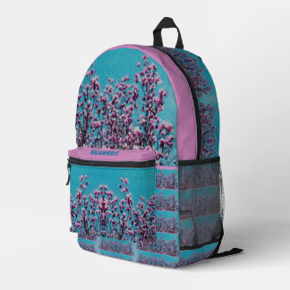 Sac À Dos Imprimé Magnolia Blossoms Peinture Ciel Bleu Personnalisée