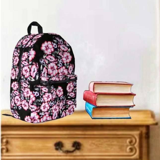 Sac À Dos Imprimé Mai s'épanouit (Display your feminine side, when you carry this May Bloom Printed Backpack!)