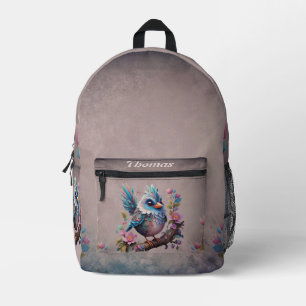Sac À Dos Imprimé Majestic imaginaire oiseau assis sur une branche