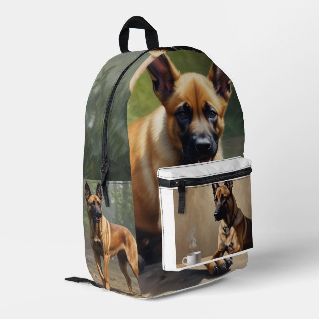 Sac À Dos Imprimé Malinois belge (Coin arrière gauche)