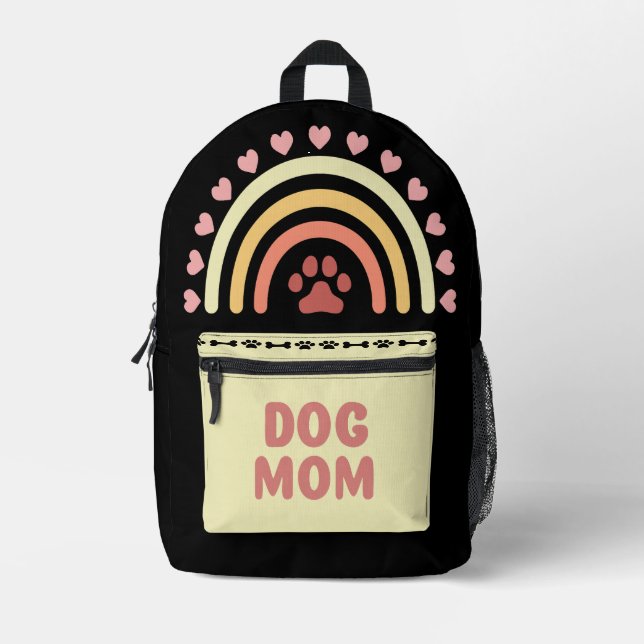 Sac À Dos Imprimé Maman de Chien Mignon Design Tendance (Recto)