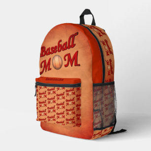 Sac À Dos Imprimé Maman mignonne de baseball personnalisée