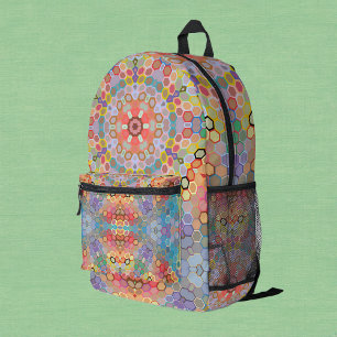 Sac À Dos Imprimé Mandala arc-en-ciel Hex