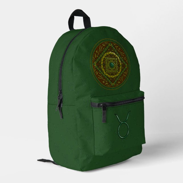 Sac À Dos Imprimé Mandala du Taureau (Coin arrière gauche)