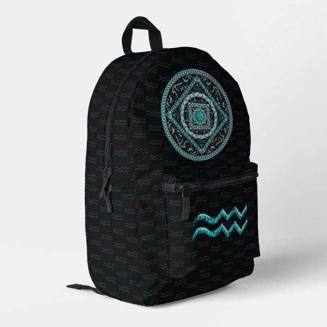 Sac À Dos Imprimé Mandala du Verseau (Coin arrière gauche)