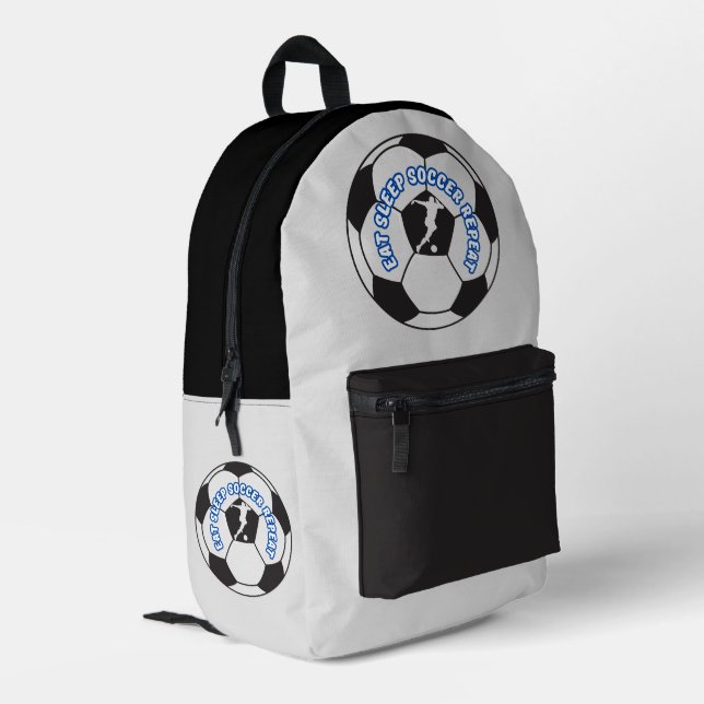 Sac À Dos Imprimé manger dormir football répéter  (Coin arrière gauche)