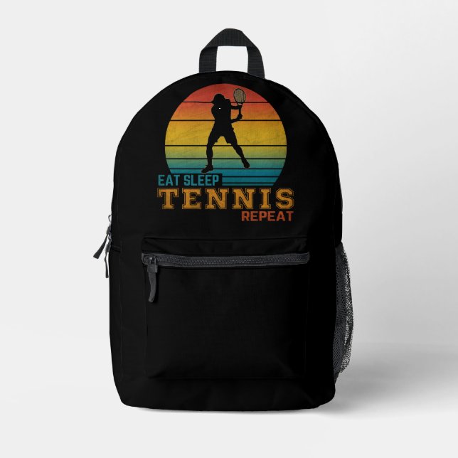 Sac À Dos Imprimé Manger Dormir Tennis Répéter (Recto)