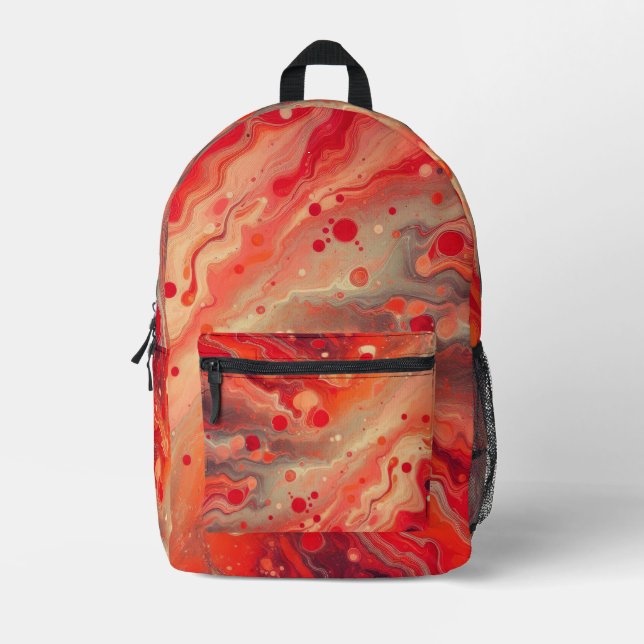 Sac À Dos Imprimé Marbre rouge (Recto)