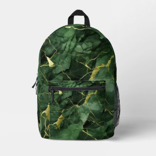 Sac À Dos Imprimé Marbre vert et or