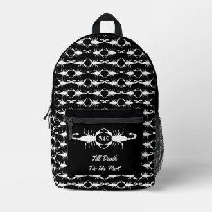 Sac À Dos Imprimé Mariage blanc gothique Scorpions personnalisés Mon