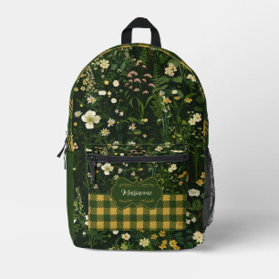 Sac À Dos Imprimé Marianne Dark Daisy Plaid Floral