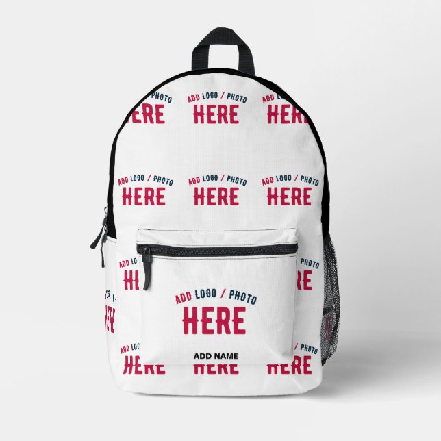 SAC À DOS IMPRIMÉ MARQUE BLANCHE MODERNE ET PERSONNALISABLE VÉRIFIÉE (Recto)