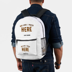SAC À DOS IMPRIMÉ MARQUE BLANCHE MODERNE ET PERSONNALISABLE VÉRIFIÉE