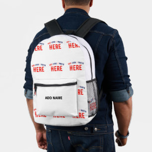 SAC À DOS IMPRIMÉ MARQUE BLANCHE MODERNE ET PERSONNALISABLE VÉRIFIÉE